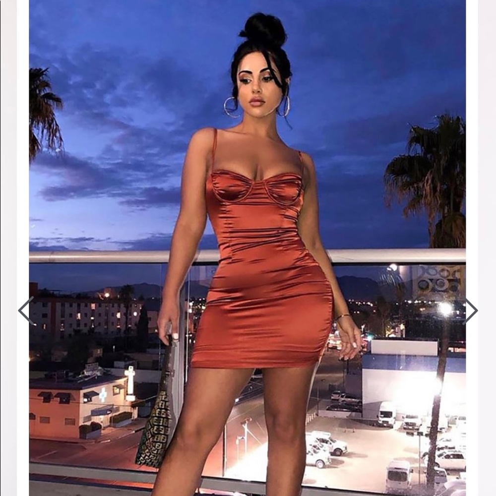 Sierra satin mini dress